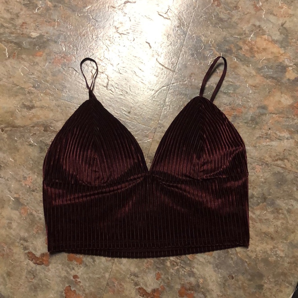 Velvet crop top